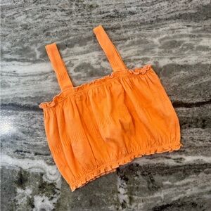 Zara Kids Orange Square Neck Tank Top Size 11/12 Girls